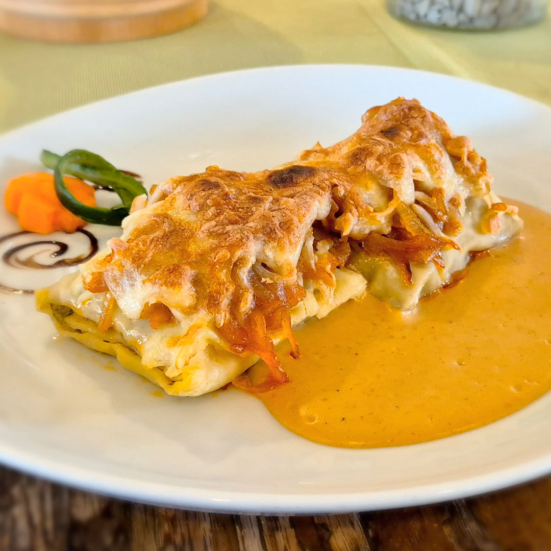 Maultaschen Allgäuer Art im Restaurant Schlosscafe in Beuren